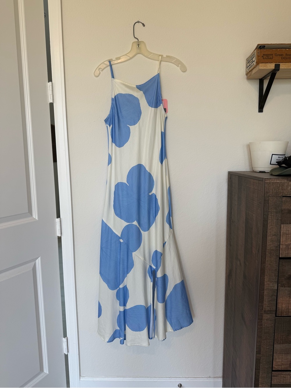 Abstract Floral Print Maxi Dress